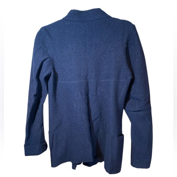 Anthropologie by gro Abrahamson navy boiled wool button jacket size S - Picture 4 of 10